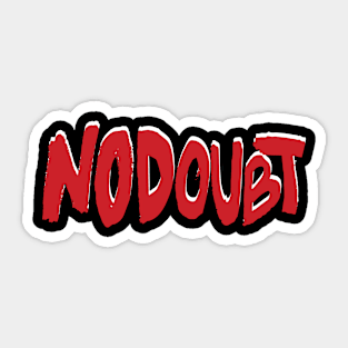 No-Doubt Red Sticker